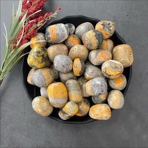 Tumbled Rare Bumblebee Jasper